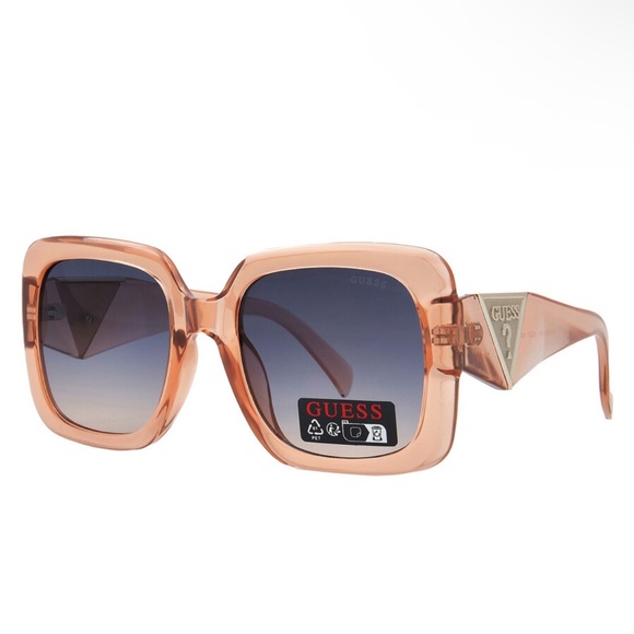 GUESS FACTORY Blue Gradient Square Ladies Sunglasses - Picture 2 of 4